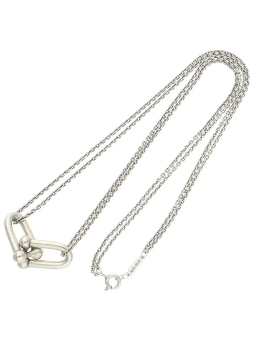 Tiffany & Co Double Link Chain Silver Necklace